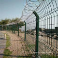 Curved Welded Fence with Razor Barbed Wire